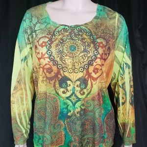 NWT Avenida Azul Women's Long Sleeve Blouse